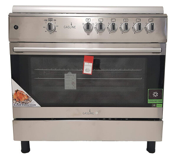 Gasgrill mit einem Backofen
