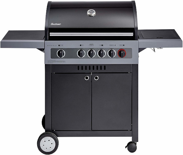 Edelstahl gasgrill mit backburner